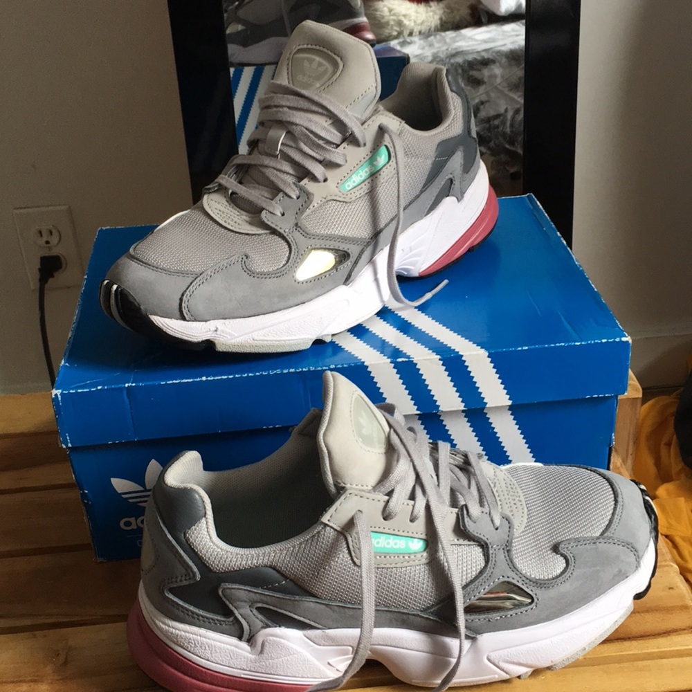 grey adidas sneakers